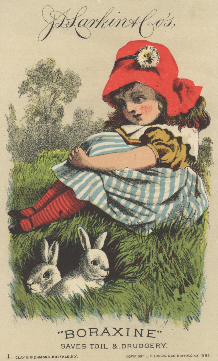 Publicité pour le Boraxine de J. D. Larkin & Co., 1882 - American School