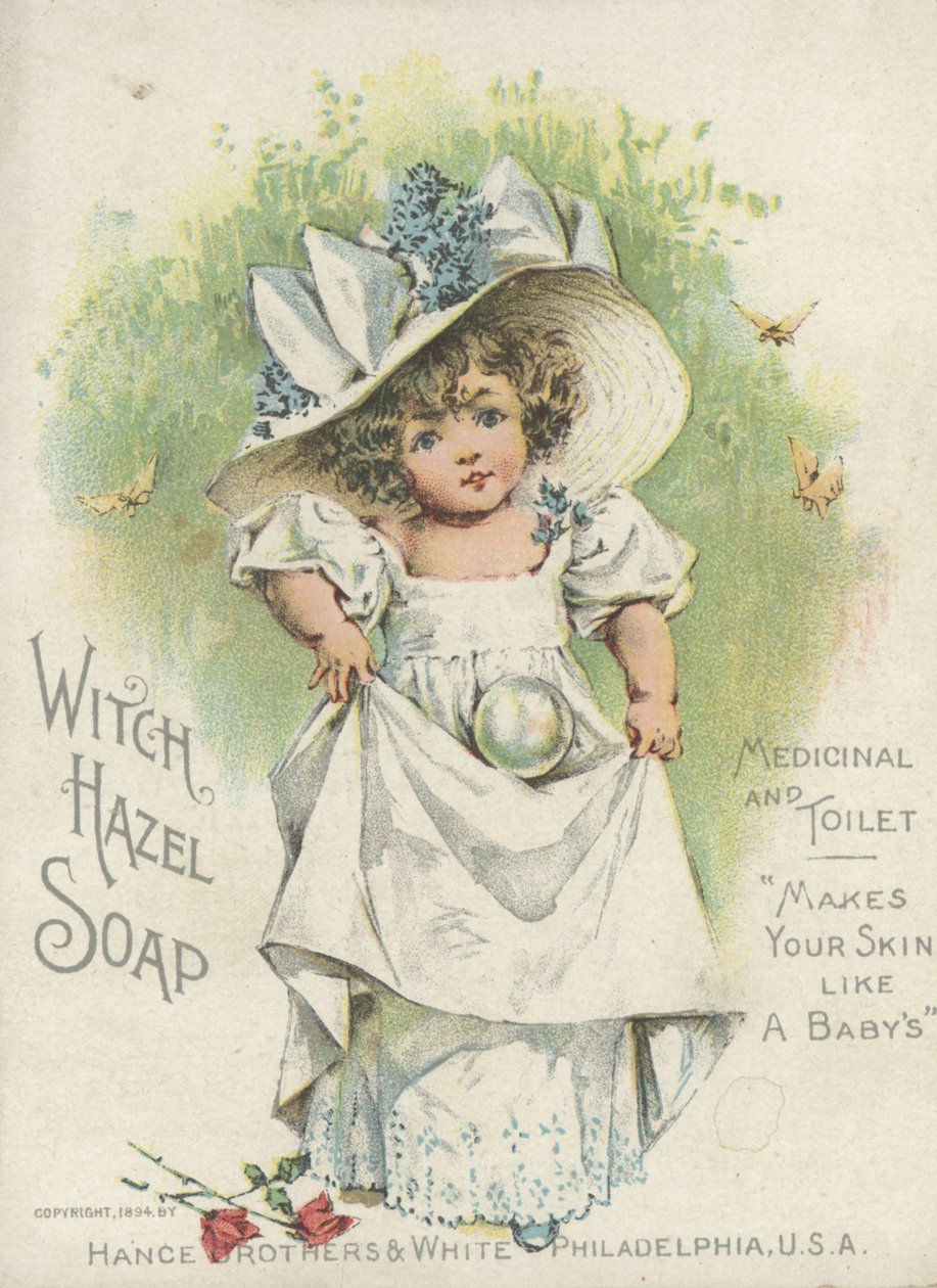 Publicité pour le savon Witch Hazel, Médicinal et de Toilette, 1894 - American School