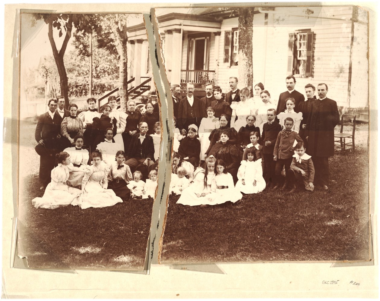 Albumen de la famille Archer (photo sépia) - American School