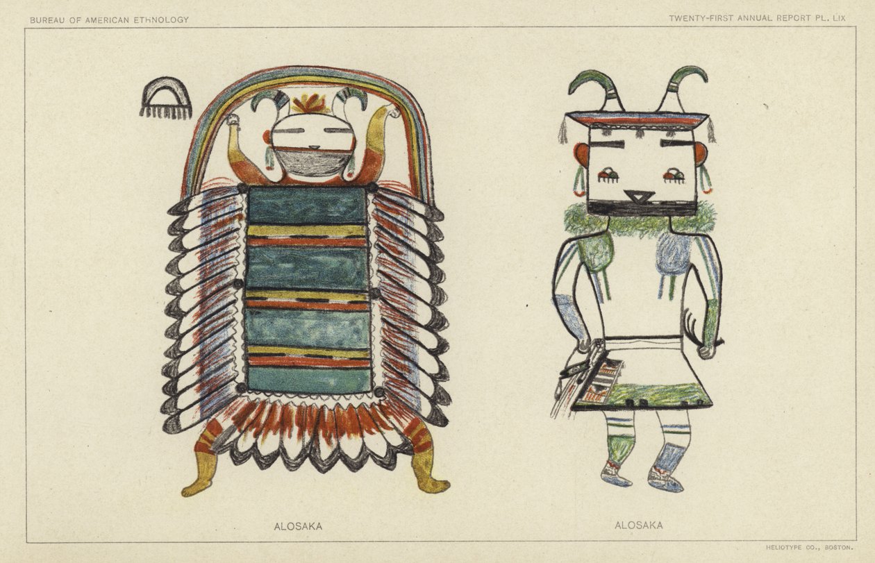 Alosaka (colour litho) - American School