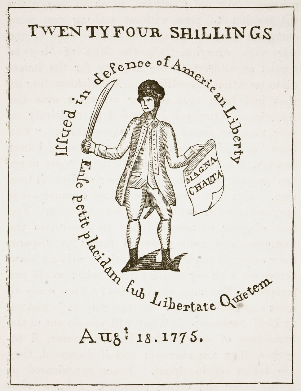 American Bill of Credit, 1775 (illustration de Cassells Illustrated History of England) - American School