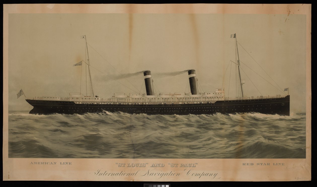 American Line St Louis et St Paul Red Star Line International Navigation Company - American School