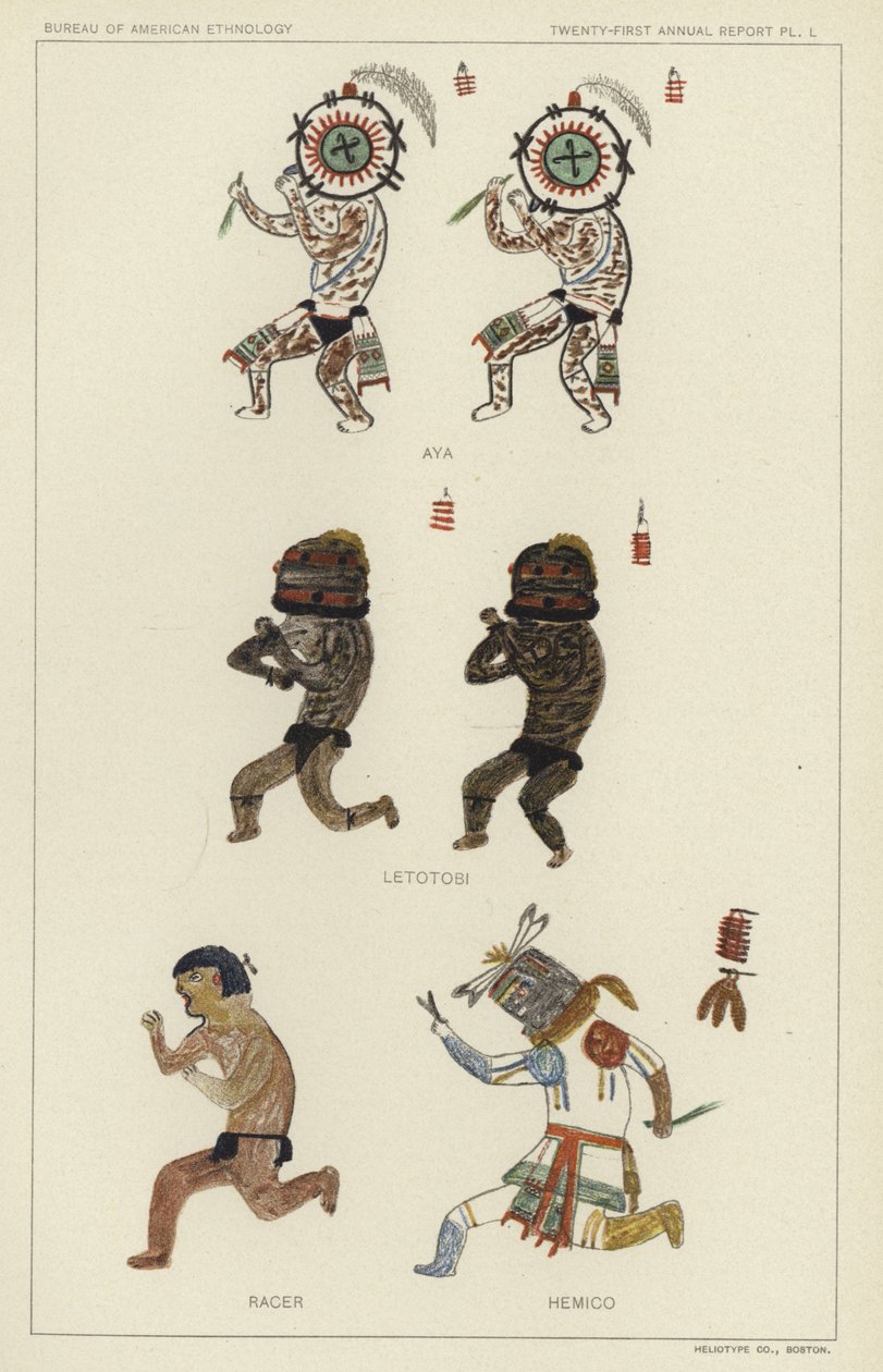 Aya, Letotobi, Racer, Hemico (lithographie couleur) - American School