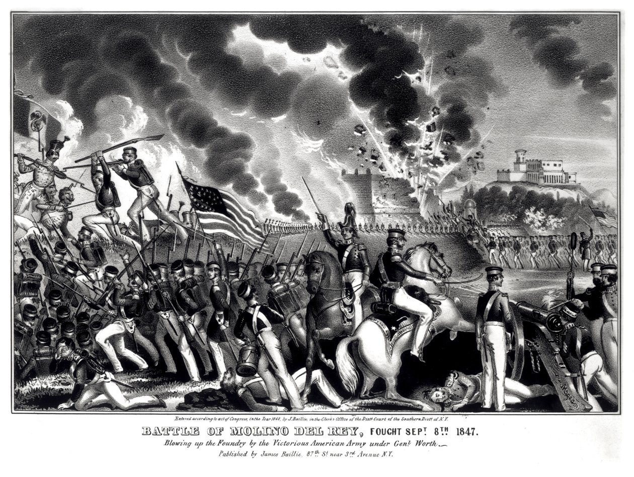 Bataille de Molino del Rey, combattue le 8 septembre 1847, pub. par James Baillie, 1848 - American School