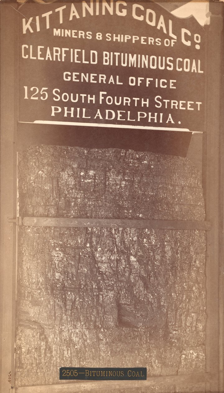 Charbon bitumineux, Exposition de la Kittaning Coal Co., 1876 - American School