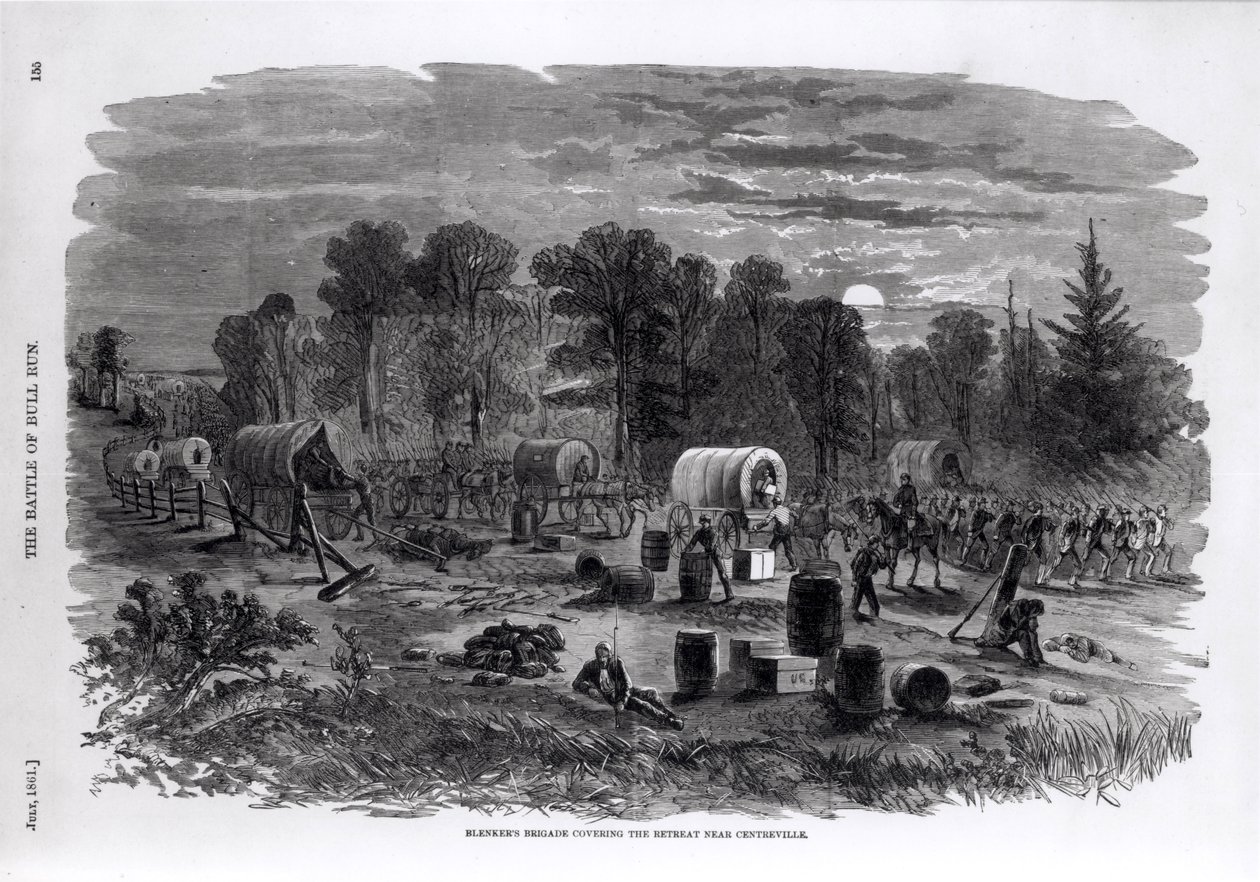 La brigade de Blenker couvrant la retraite près de Centreville, juillet 1861, de 