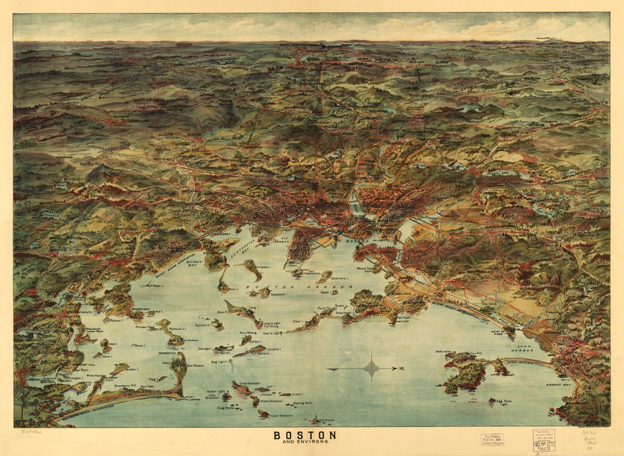Boston et ses environs, vers 1905 - American School