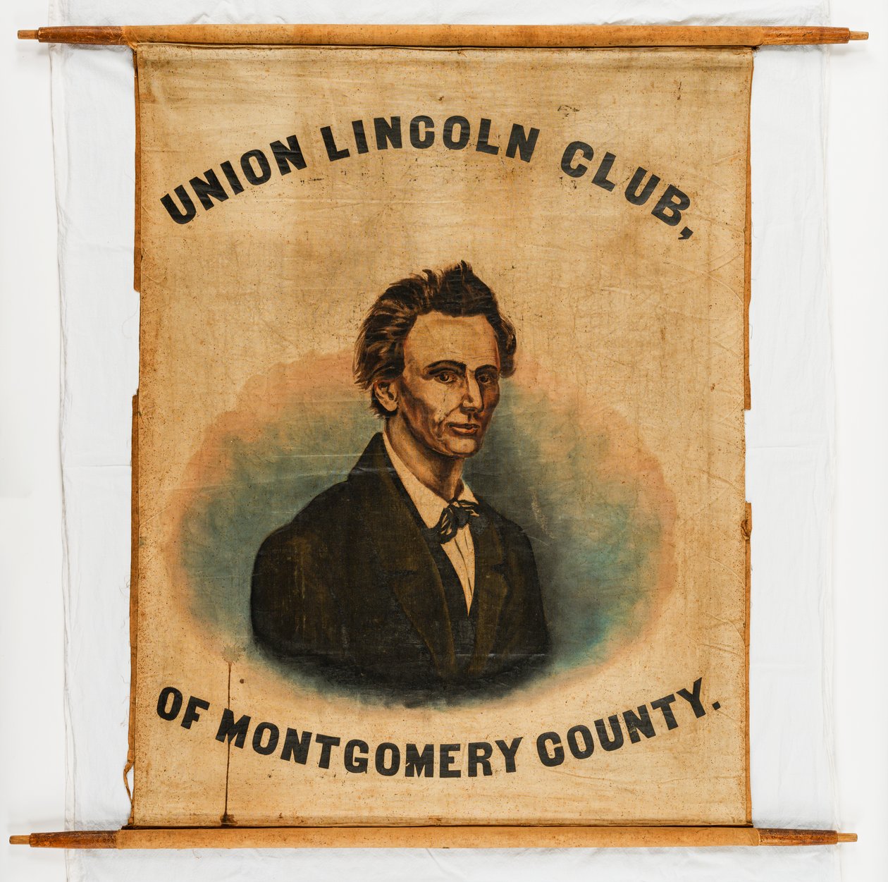 Bannière de campagne pour Abraham Lincoln, comté de Montgomery - American School