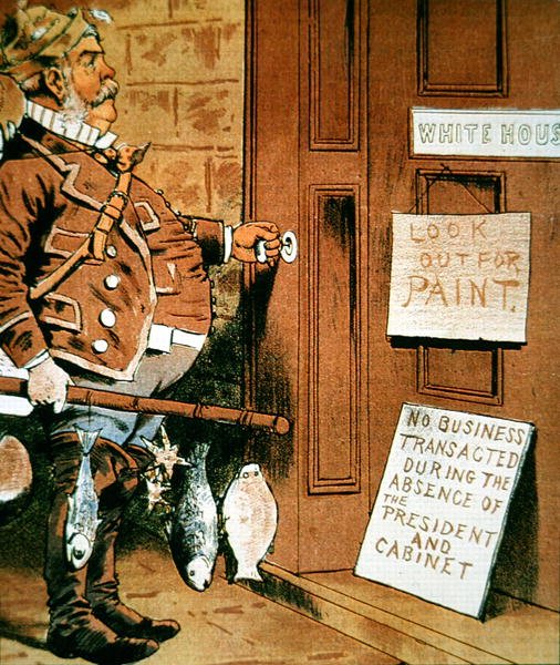 Caricature du président Chester A. Arthur du magazine 