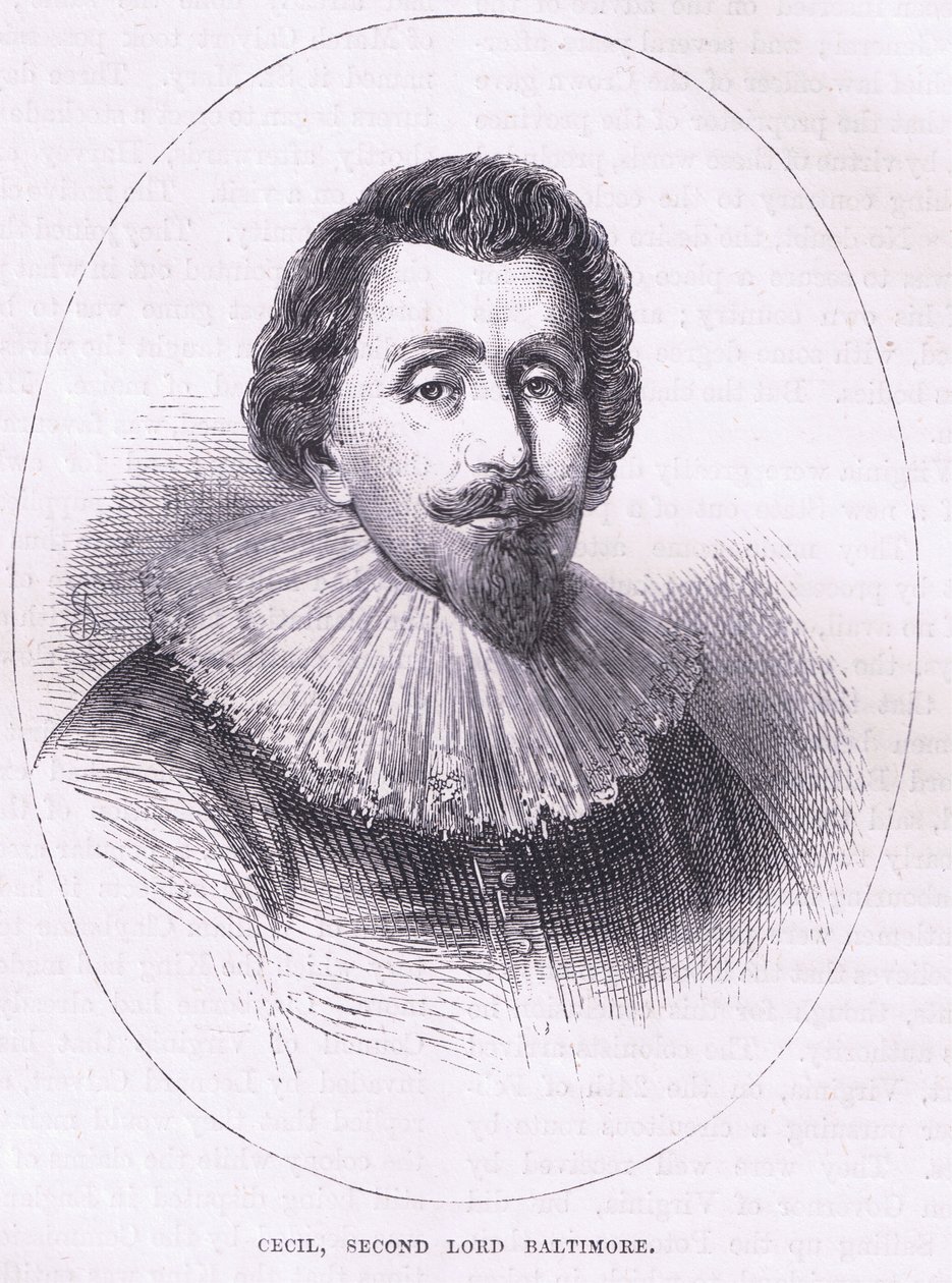 Cecil, deuxième Lord Baltimore, illustration de l