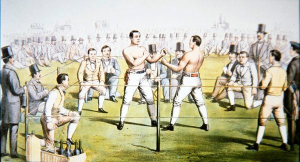 Combat de championnat entre Tom Sayers et John Heenan à Farnborough, Angleterre le 17 avril - American School