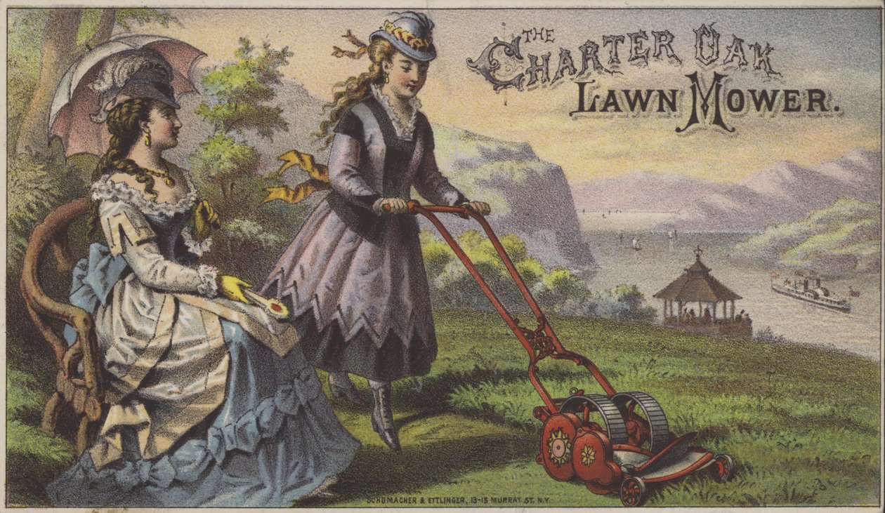 Tondeuse à gazon Charter Oak (chromolitho) - American School