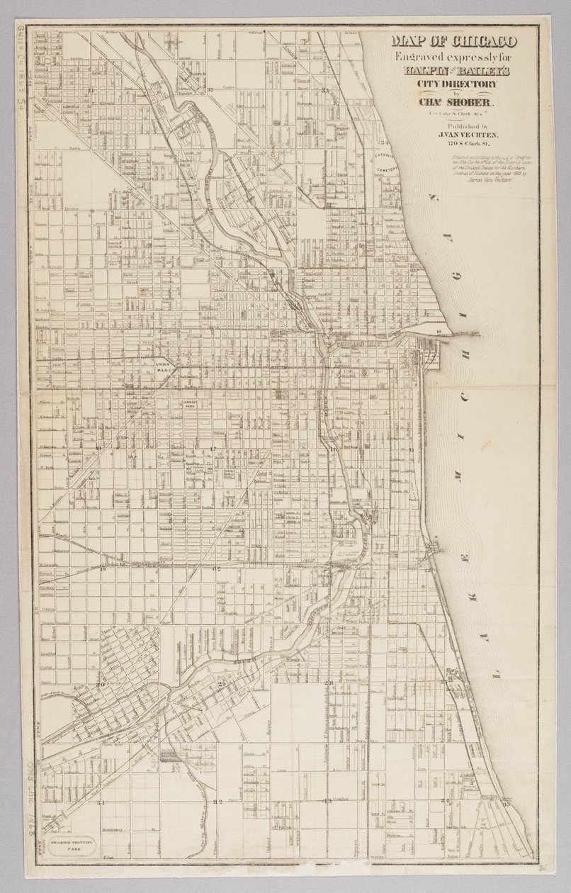 Carte de la ville de Chicago - American School