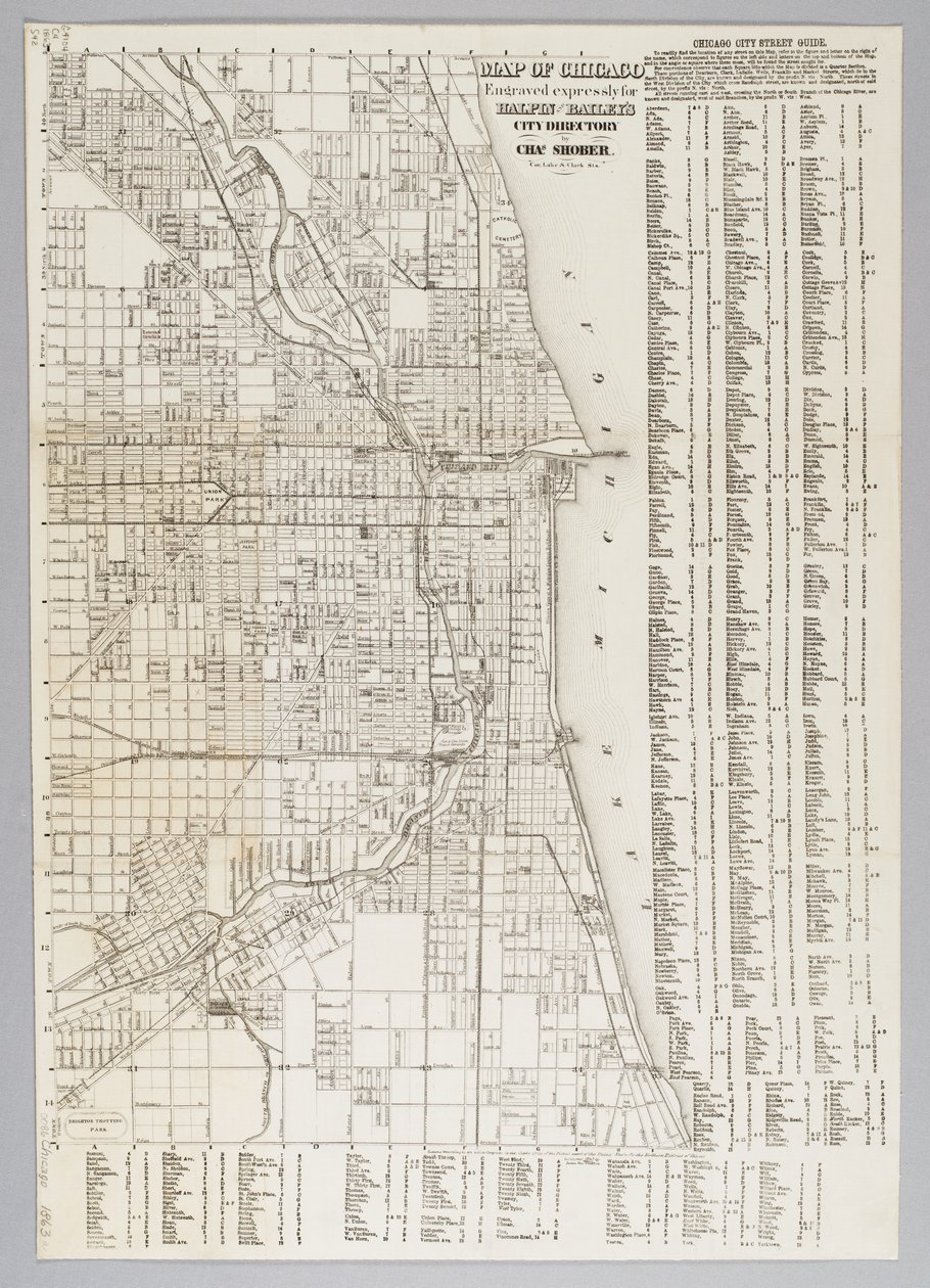 Carte de la ville de Chicago - American School