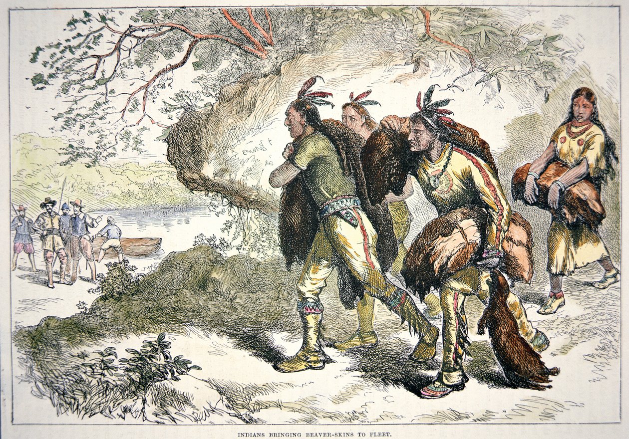 Commerçants de fourrures coloniaux - American School