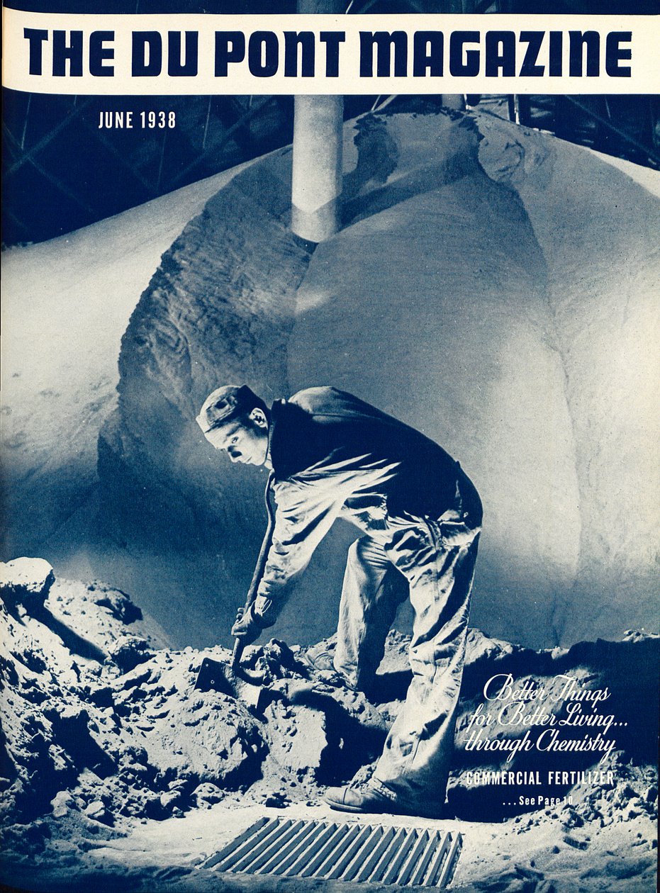 Engrais commercial, couverture du DuPont Magazine, juin 1938 - American School