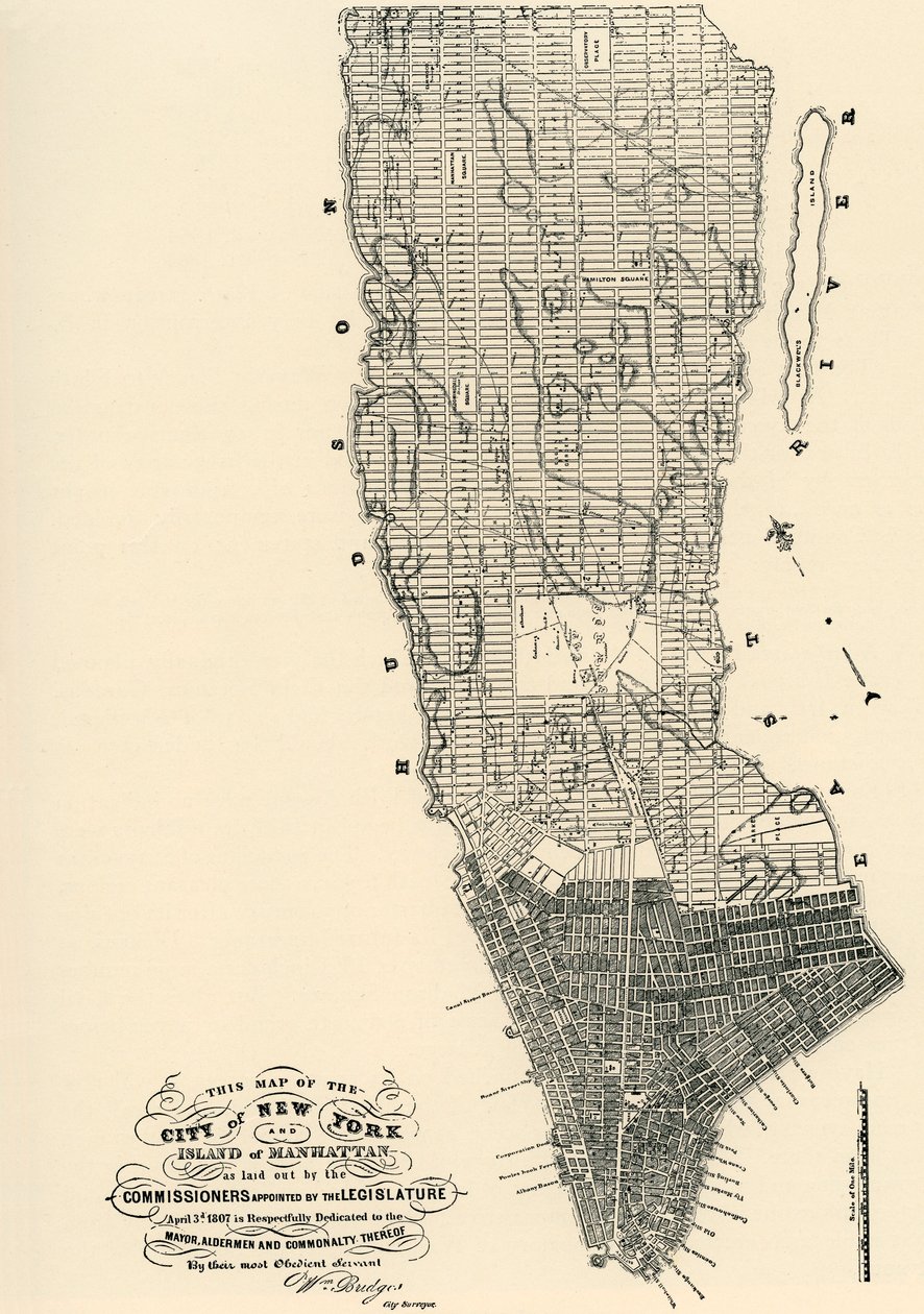 Carte des commissaires de Manhattan - American School