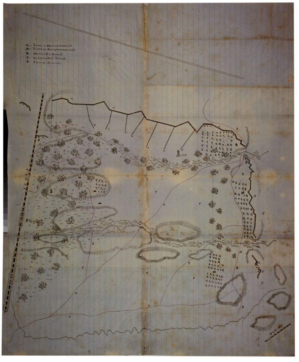 Carte de la guerre civile confédérée du camp de l
