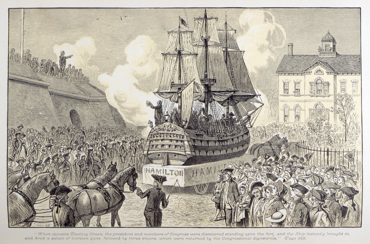 Parade et célébration du Congrès, c.1790 - American School