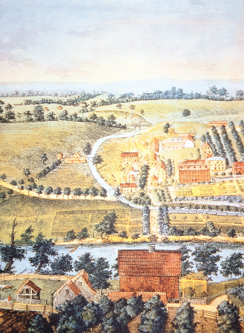 Terres agricoles cultivées de Pennsylvanie en 1750 - American School