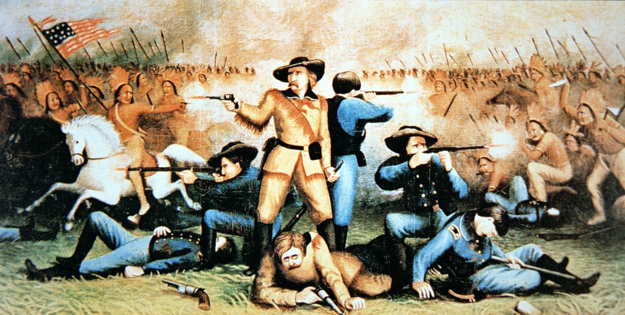La dernière bataille de Custer à la bataille de Little Bighorn, 25 juin - American School