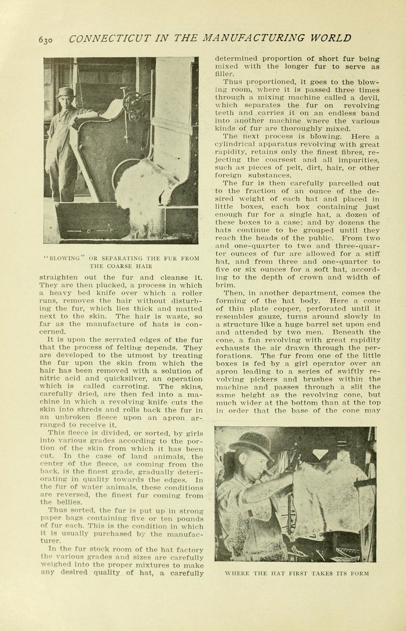 "Danbury Leads the World in Hatting" par J. Moss Ives, de The Connecticut Magazine v.7 - American School