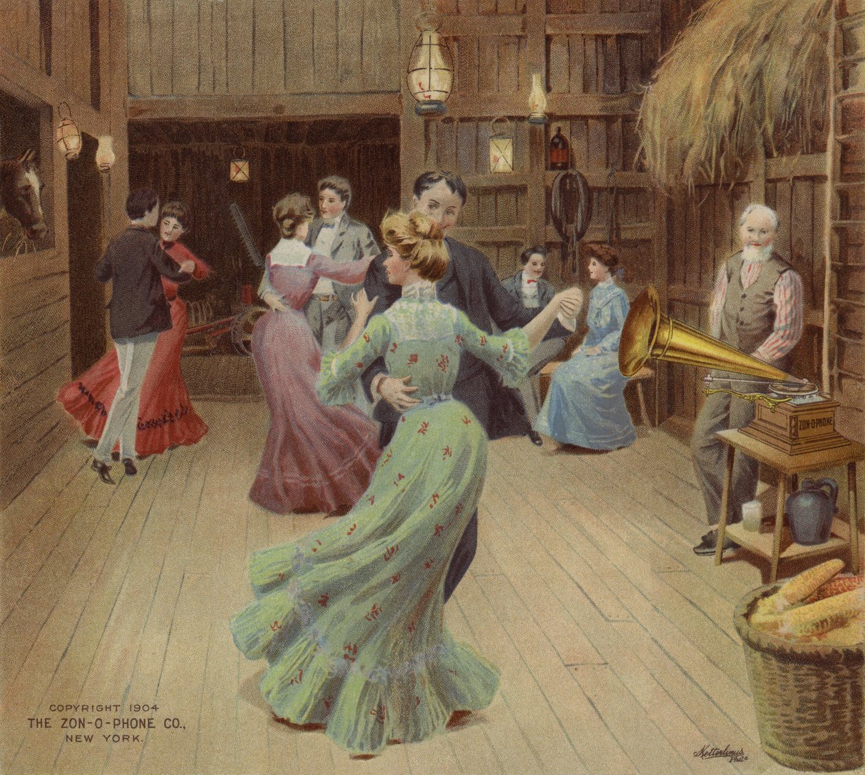 Danse dans une grange au son d