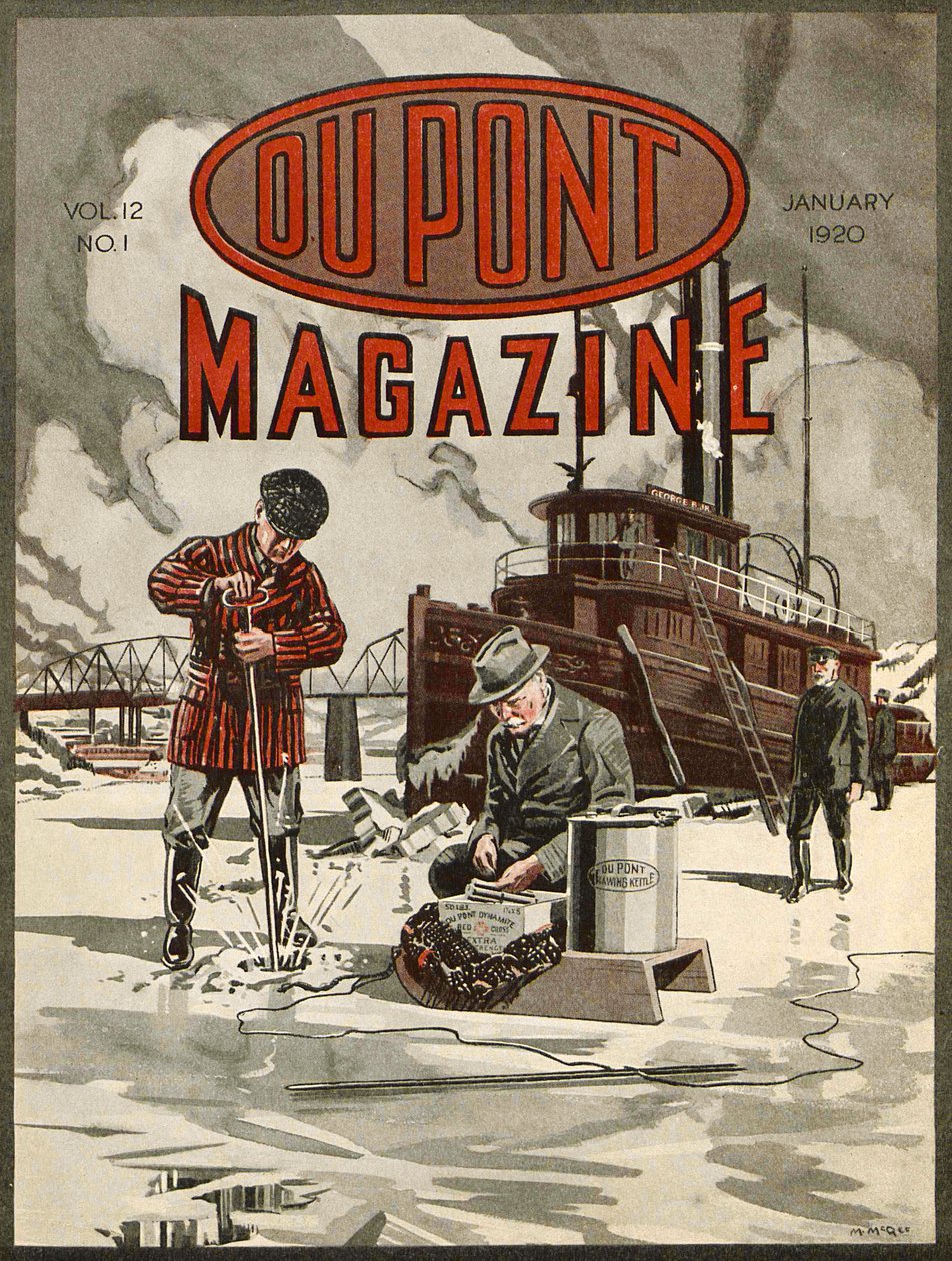 Dynamite DuPont, couverture du DuPont Magazine, janvier 1920 - American School