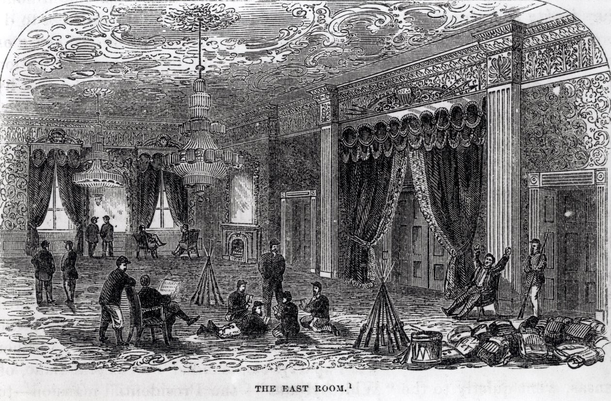 Salle Est de la Maison Blanche Pendant la Guerre Civile, de 