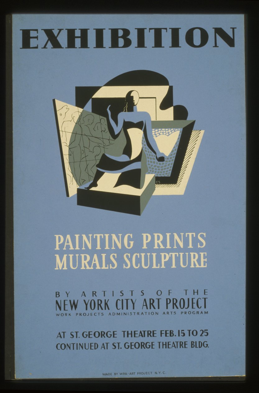 Exposition de peintures, gravures, fresques, sculptures par des artistes du New York City Art Project - American School