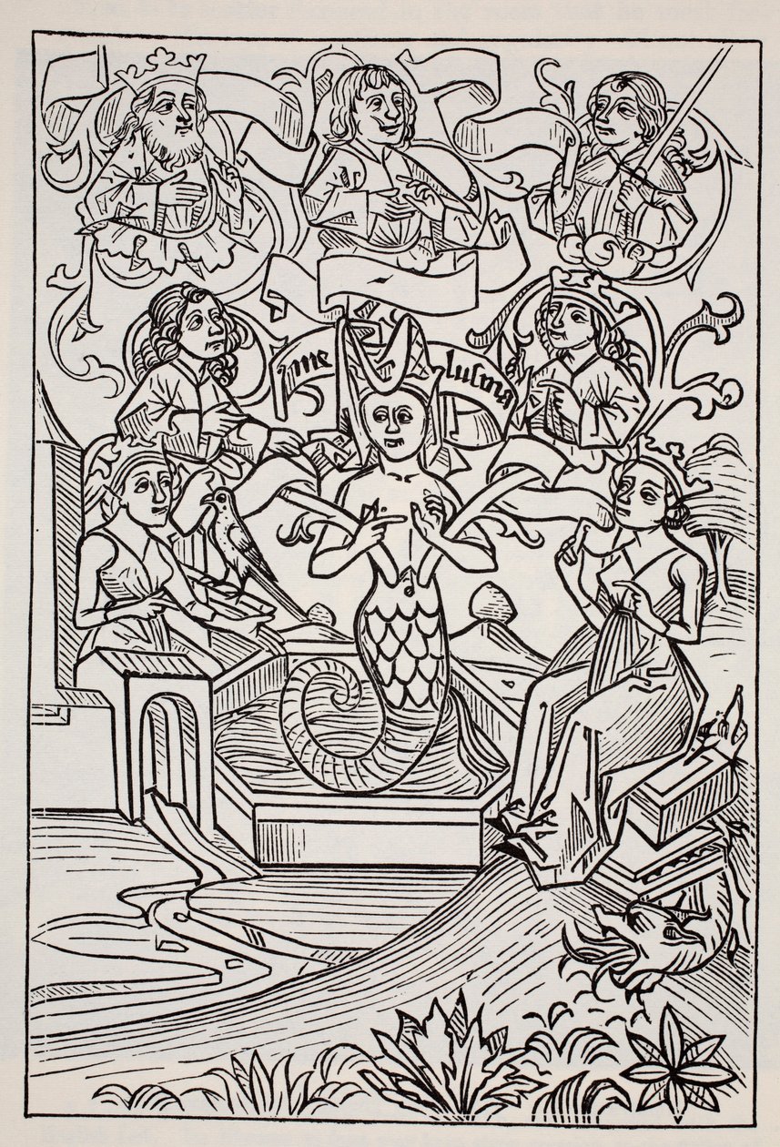 Fée Mélusine, du Guide mondial des gnomes, fées, elfes et autres petits peuples de Thomas Keightley (1789-1872) publié en 1880 - American School
