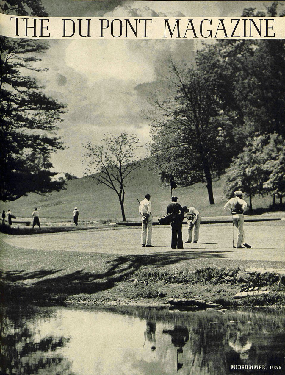 Golfeurs, couverture du DuPont Magazine, juillet-août 1936 - American School