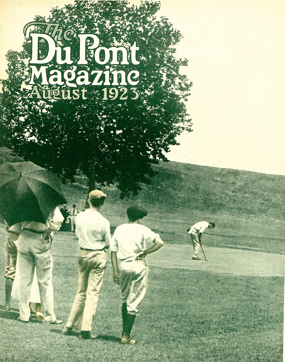 Golf, couverture du DuPont Magazine, août 1923 - American School