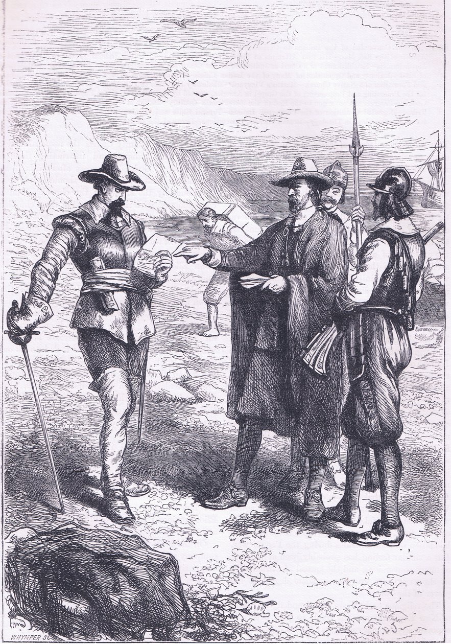 Le débarquement de Gorton (1646), illustration de l