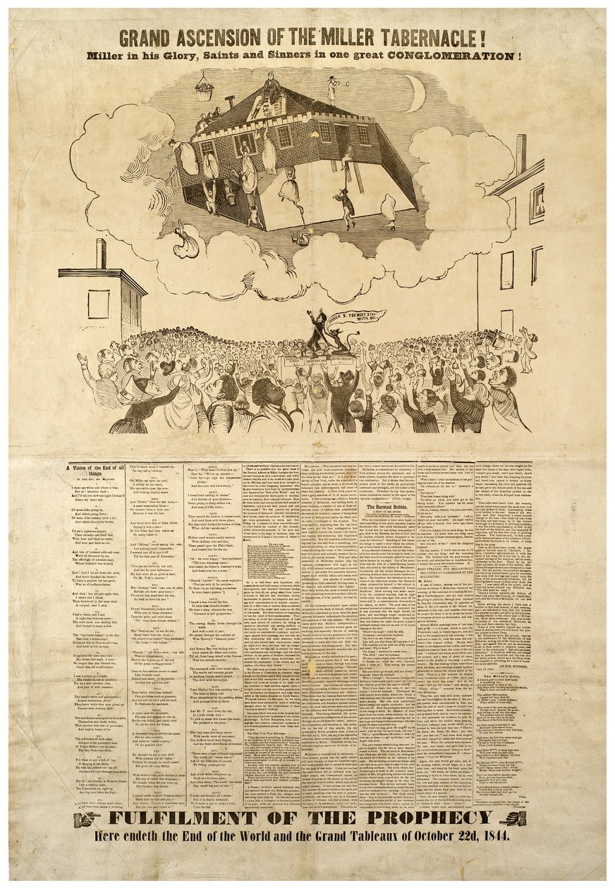 Grande ascension du tabernacle de Miller ! : Miller dans sa gloire, saints et pécheurs dans une grande conglomération ! - American School