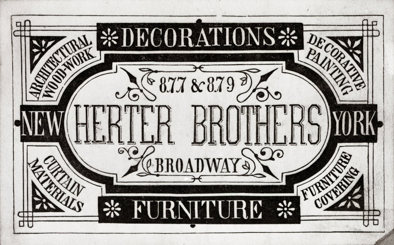 Herter Brothers, Décorations, Meubles, 877 & 879 Broadway, New York - American School