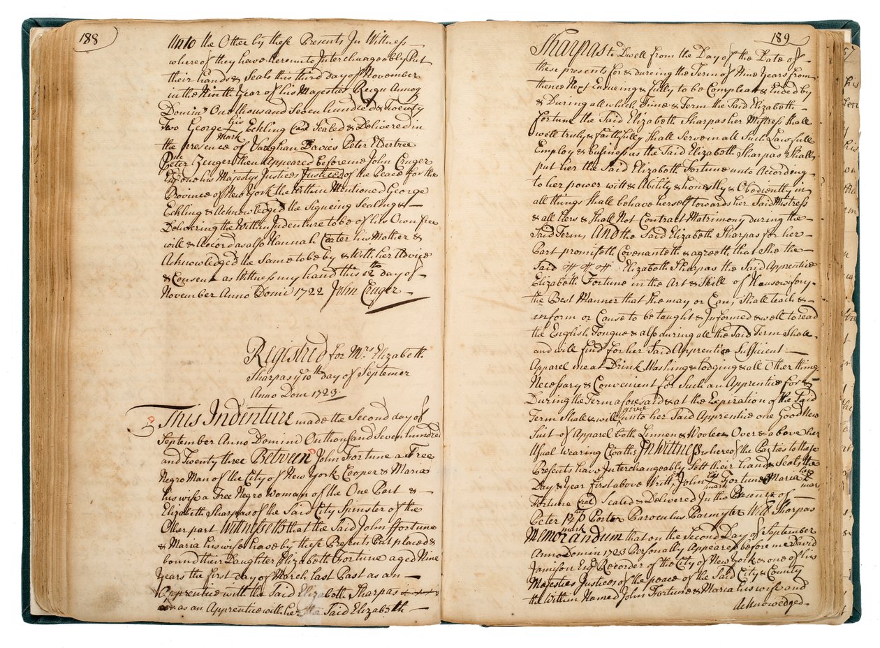 Acte d'engagement d'Elizabeth Fortune, 10 septembre