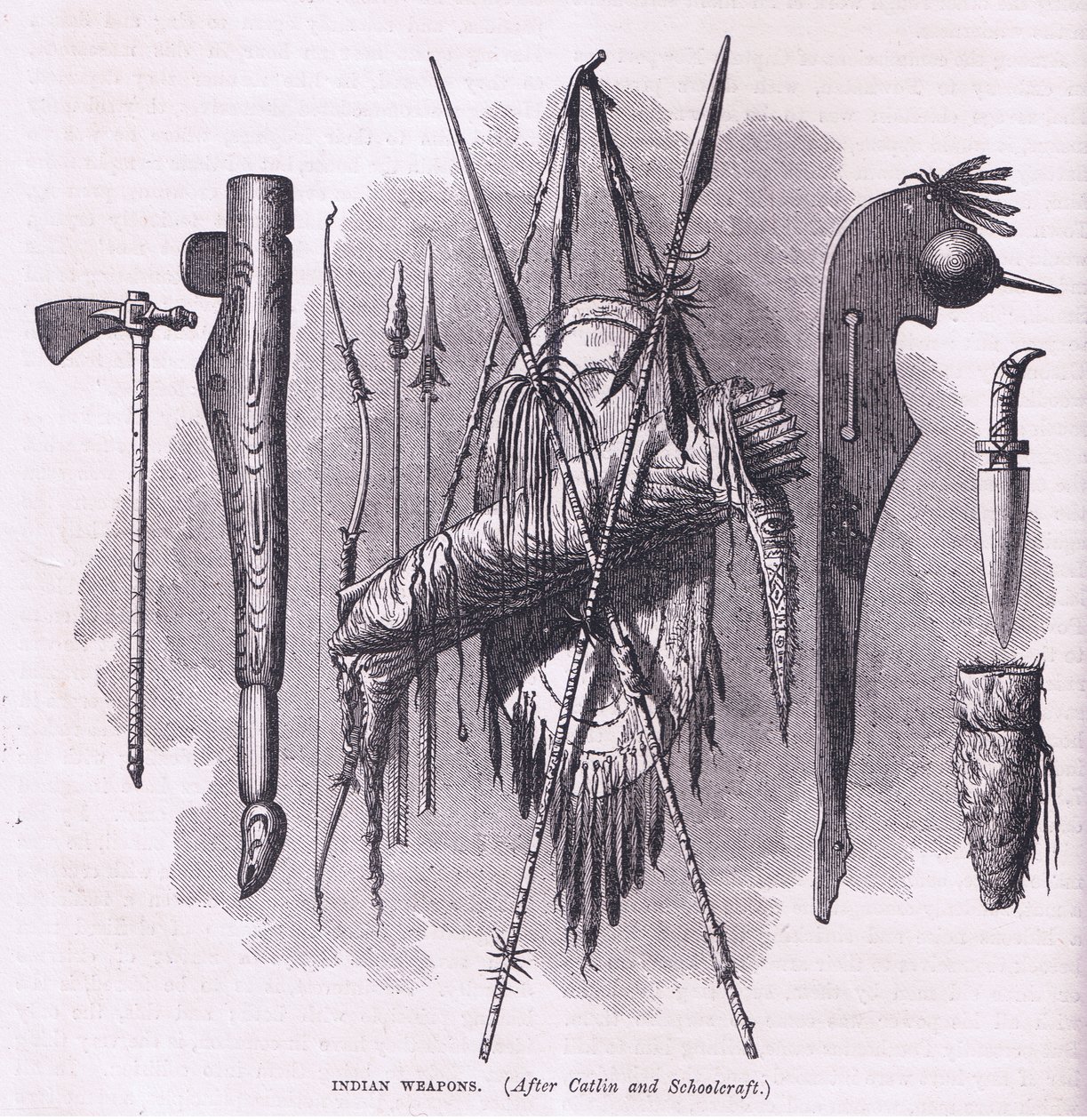 Armes indiennes, illustration de Cassell