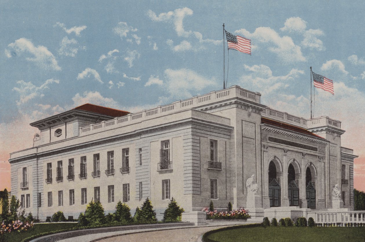 Union internationale des républiques américaines, Washington DC (lithographie couleur) - American School