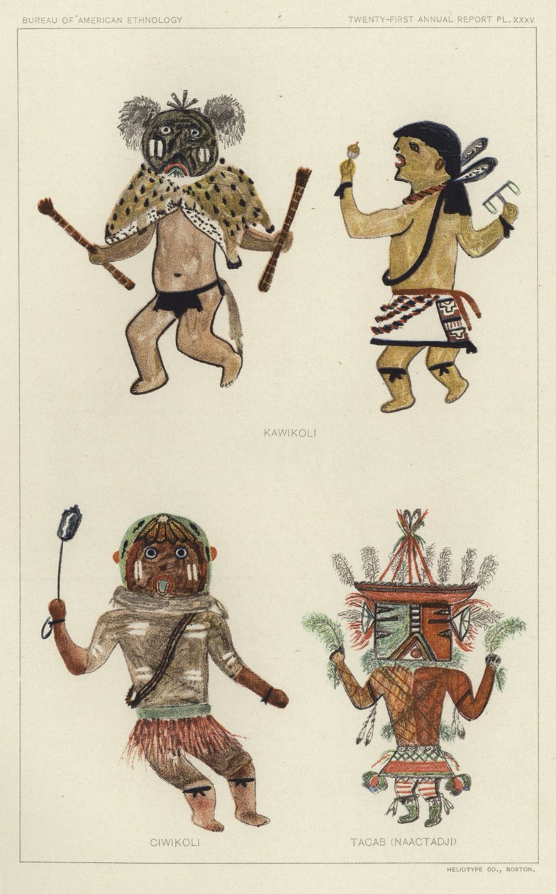 Kawikoli, Ciwikoli, Tacab (Naactadji) (lithographie couleur) - American School