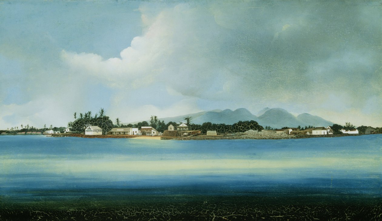 Lahina, Maui, îles Hawaï (huile sur toile) - American School