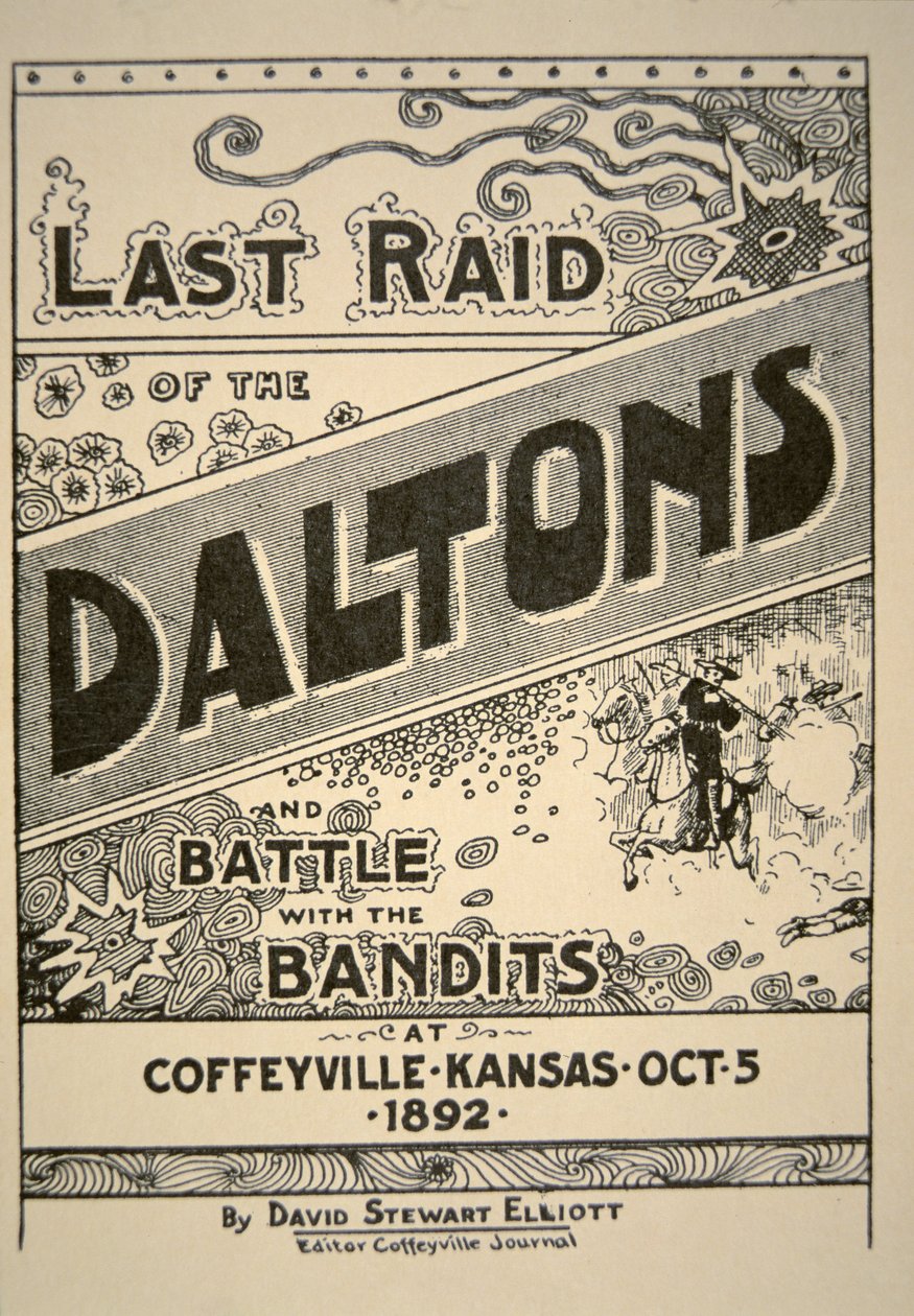 Dernier raid des Daltons...à Coffeyville, Kansas par David Stewart Elliot, 5 octobre 1892 - American School