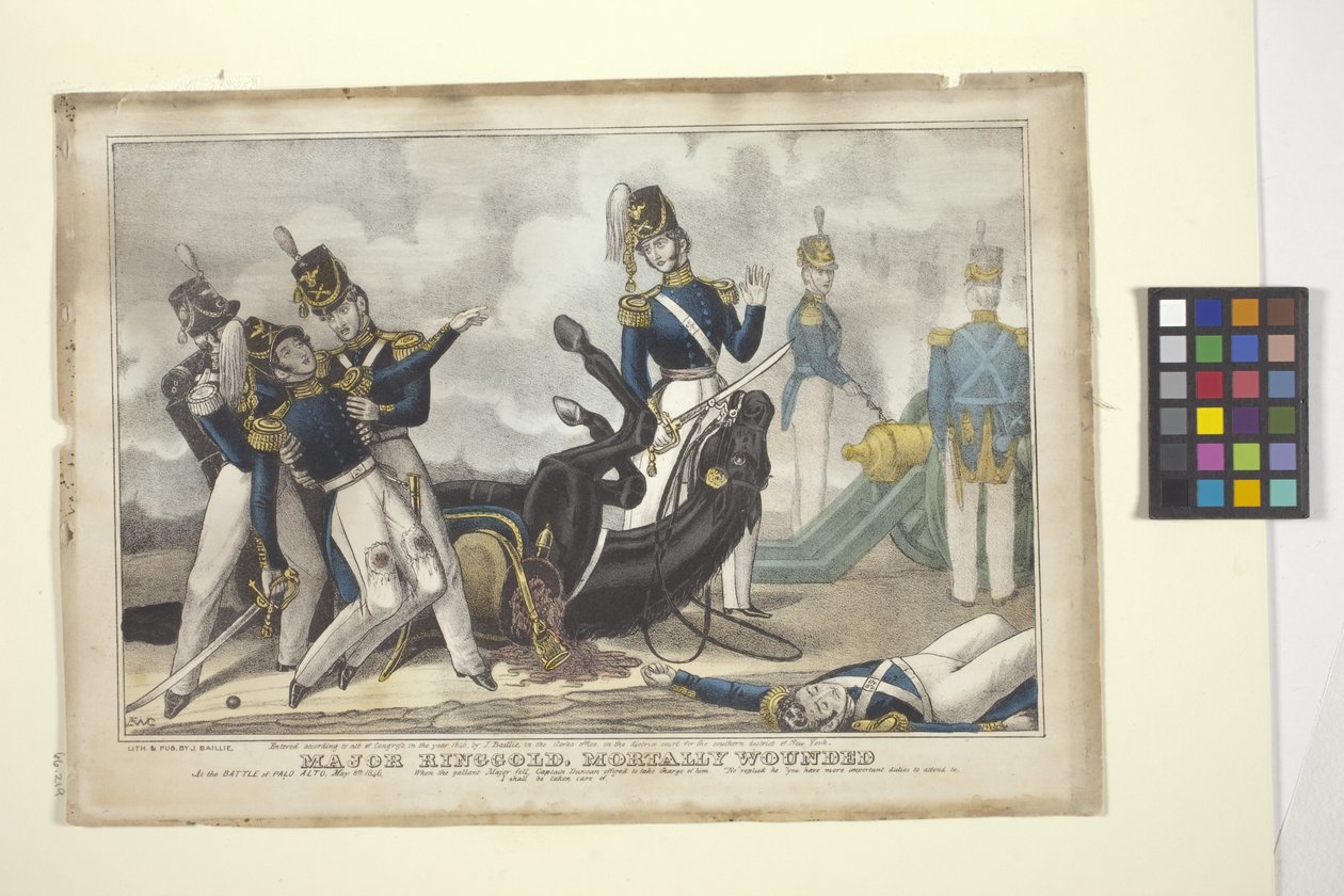Major Ringgold, mortellement blessé - American School