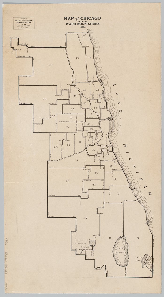 Carte de Chicago montrant les limites des quartiers - American School