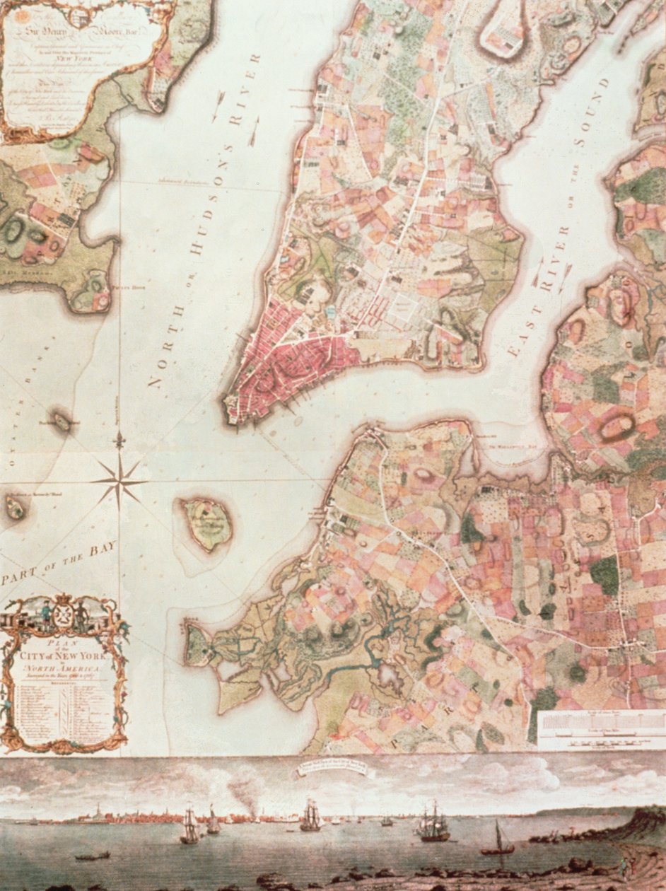 Carte de New York en 1766-67 - American School