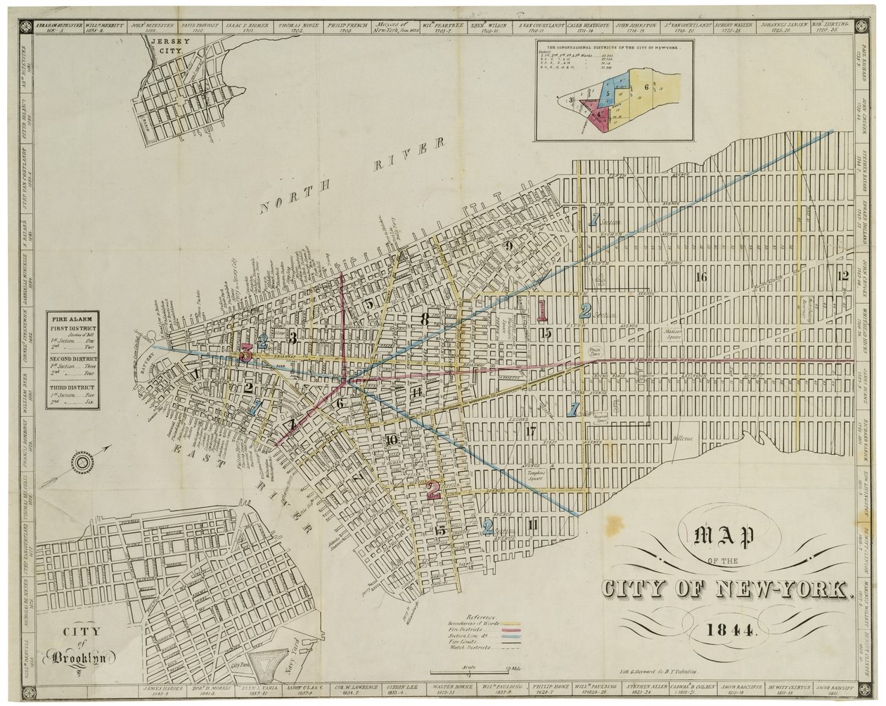 Carte de la ville de New York - American School