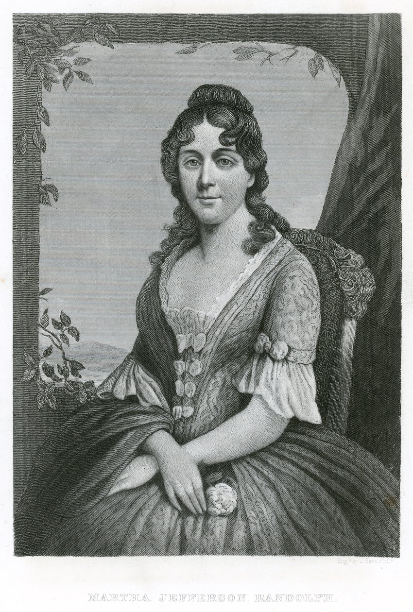 Martha Jefferson Randolph (gravure) - American School