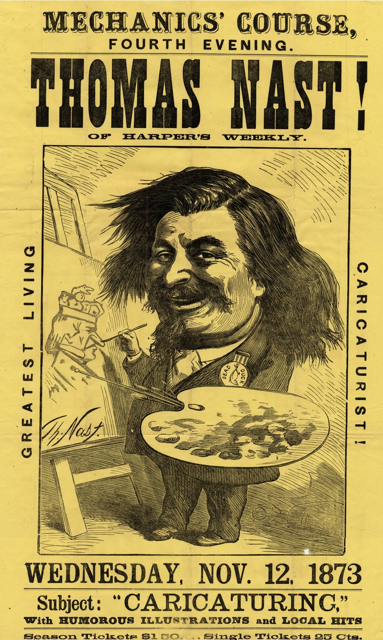 Cours de mécanique, quatrième soirée. Thomas Nast ! - American School