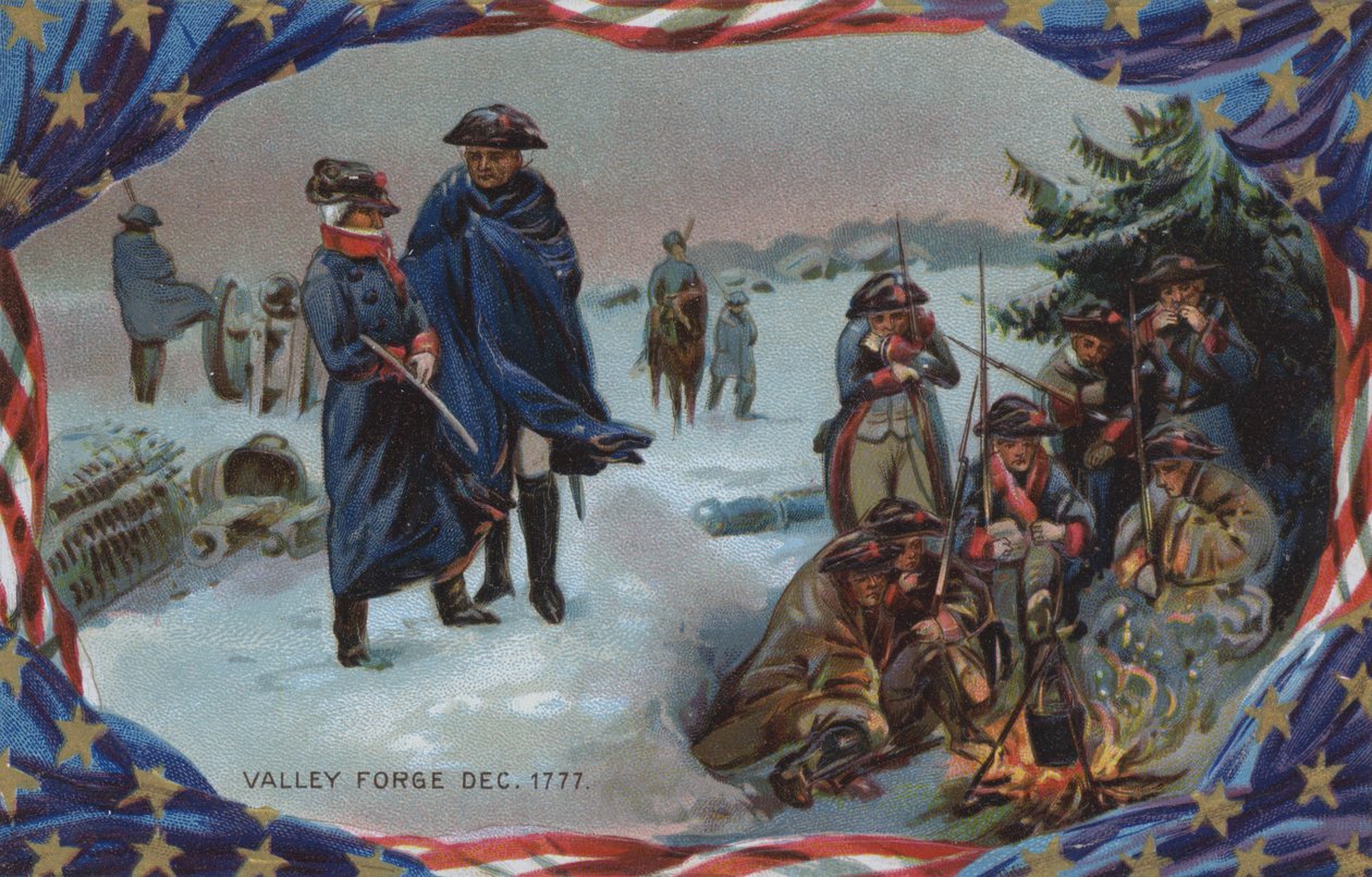 Carte du Memorial Day, Valley Forge, décembre 1777 (lithographie couleur) - American School