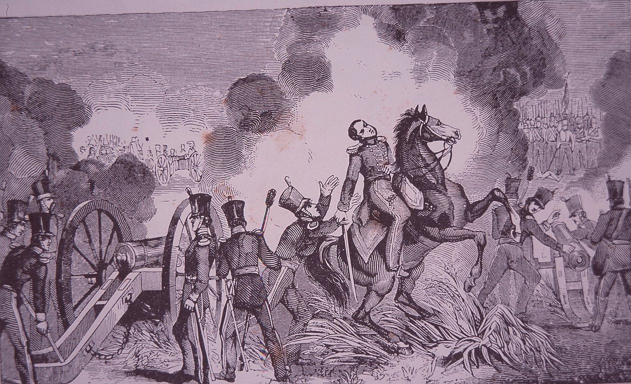 Guerre américano-mexicaine (1846-48), Bataille de Palo Alto et mort du Major Ringgold - American School